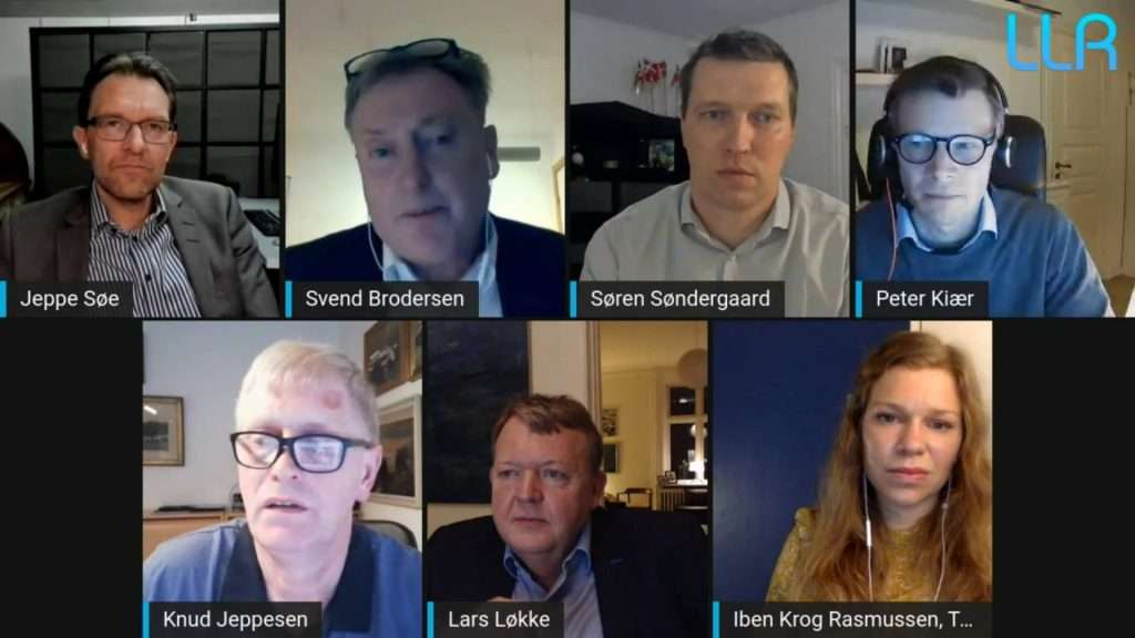 Lars Løkke Svend Brodersen Peter Kiær Søren Søndergaard Knud Jeppesen Iben Krogh Rasmussen og ordstyrer Jeppe Søe